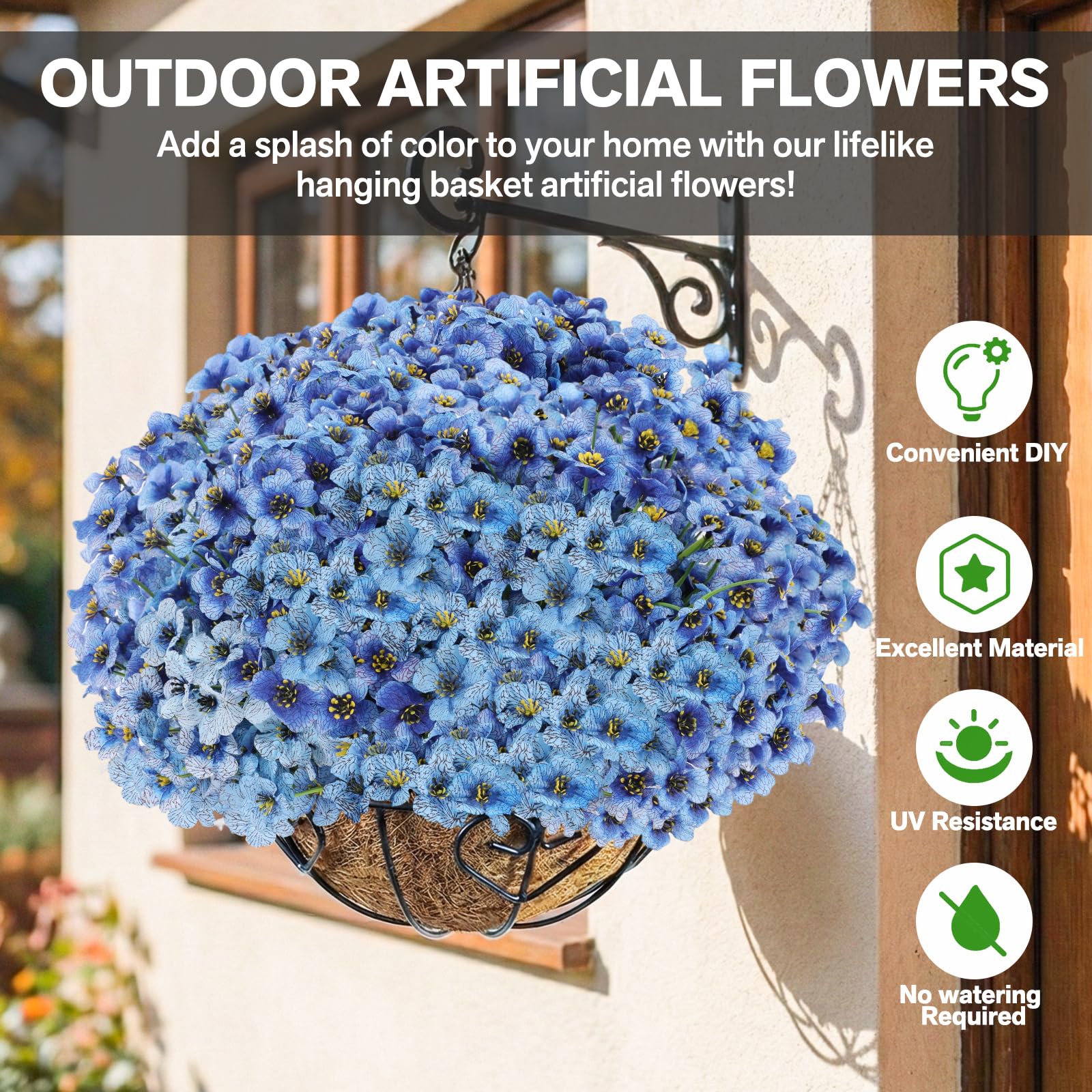 Amazon.com: 22 Pack Artificial Flowers Outdoor Fake Plants, Faux