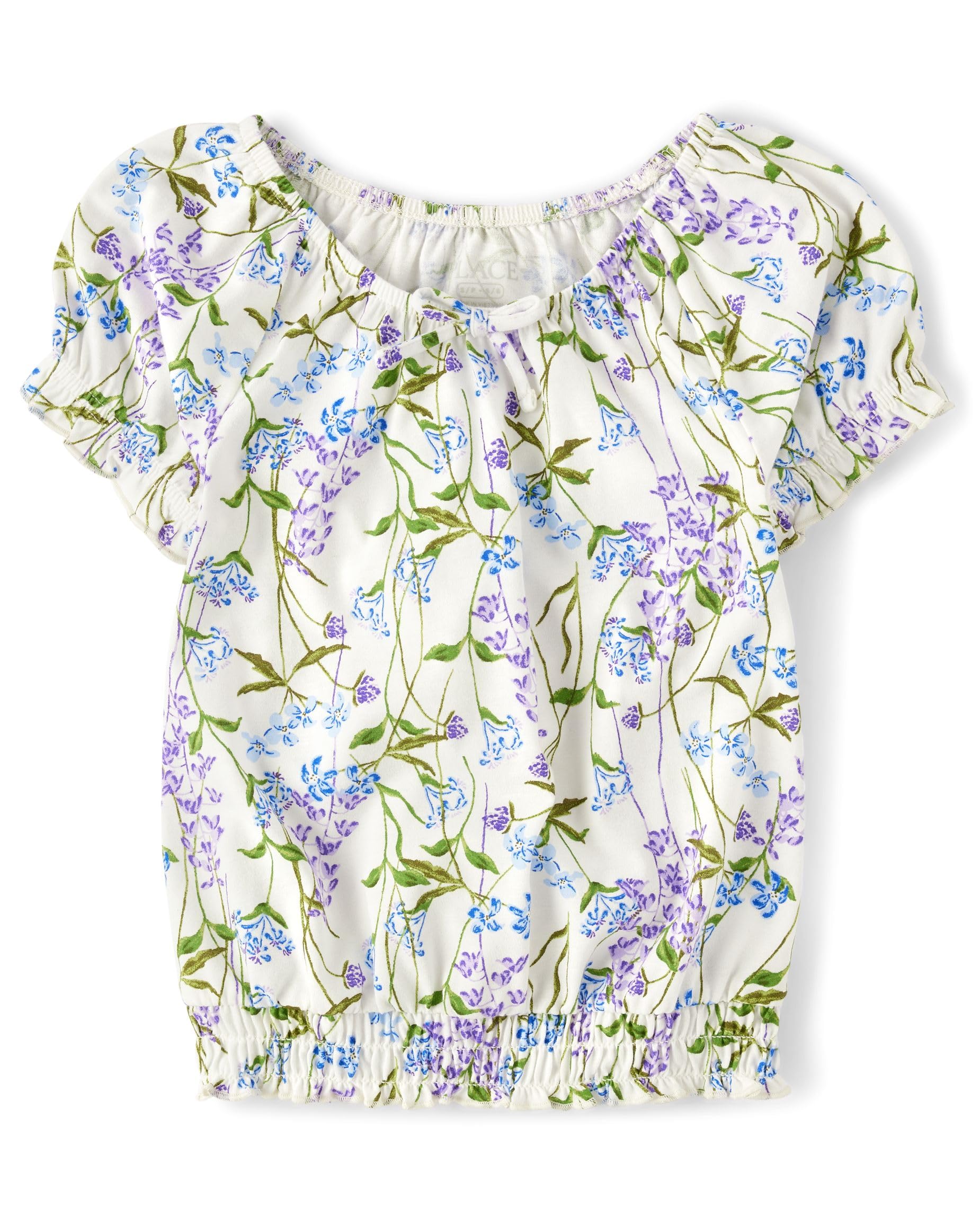 The Children's Place Girls' Smocked Short Sleeve Tops