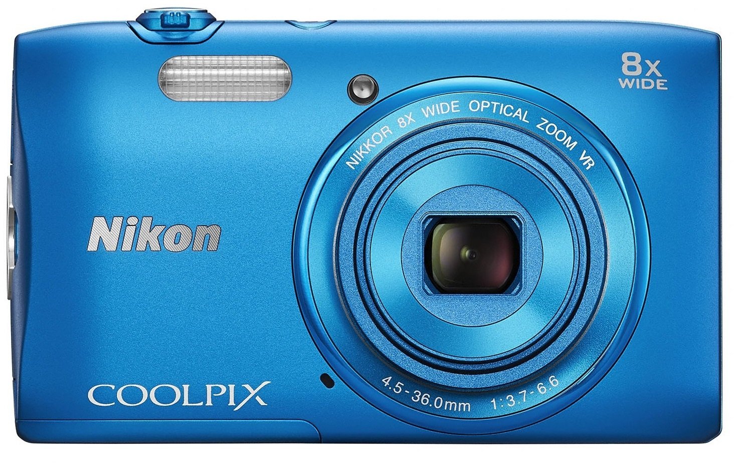 Buy Nikon Coolpix S3600 20.1MP Point and Shoot Camera (Blue) with 8X