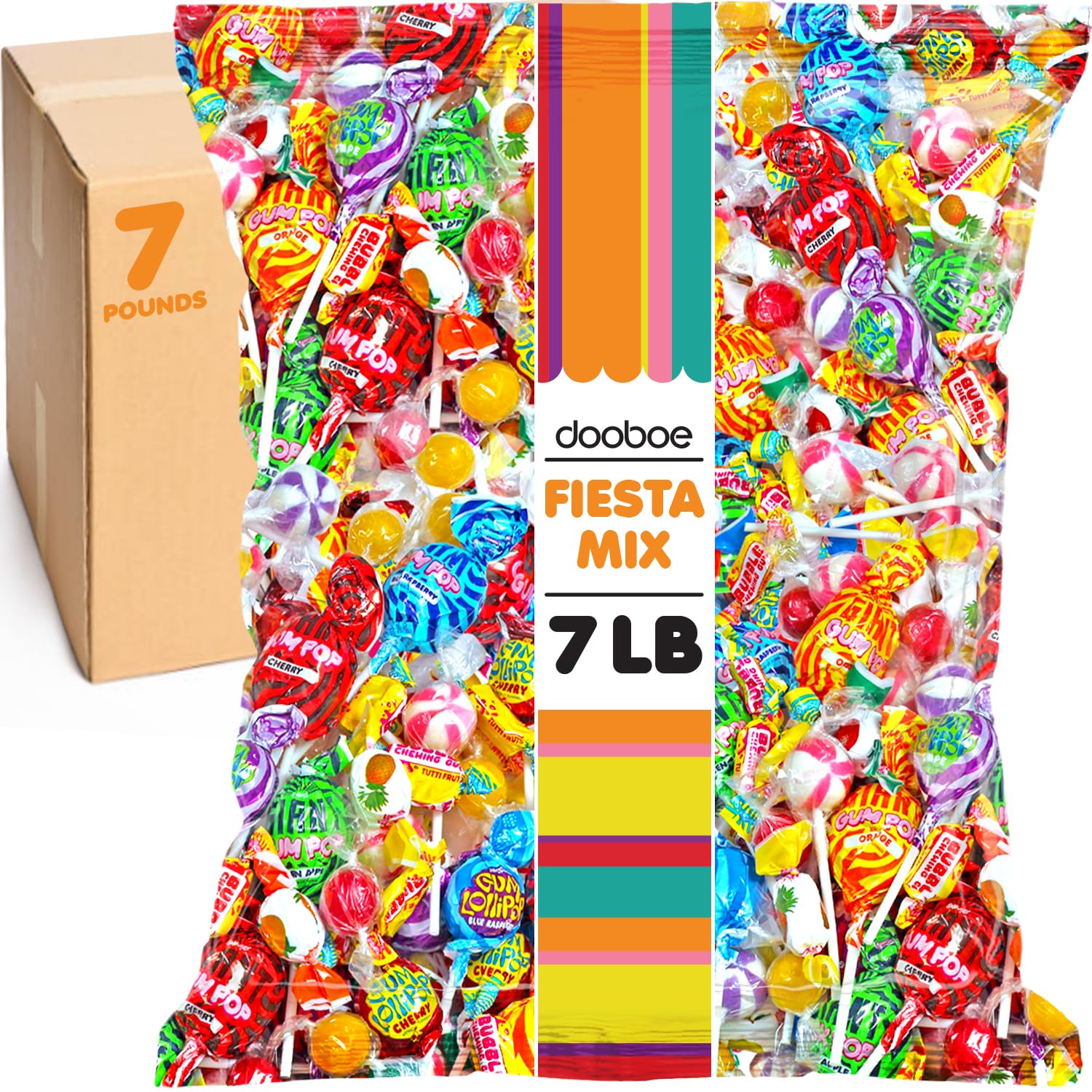 7 LB Pinata Candy Mix - Individually Wrapped Bulk Assortment for Parties Parades Birthdays Halloween Classroom Events Fiesta Candy Variety Pack