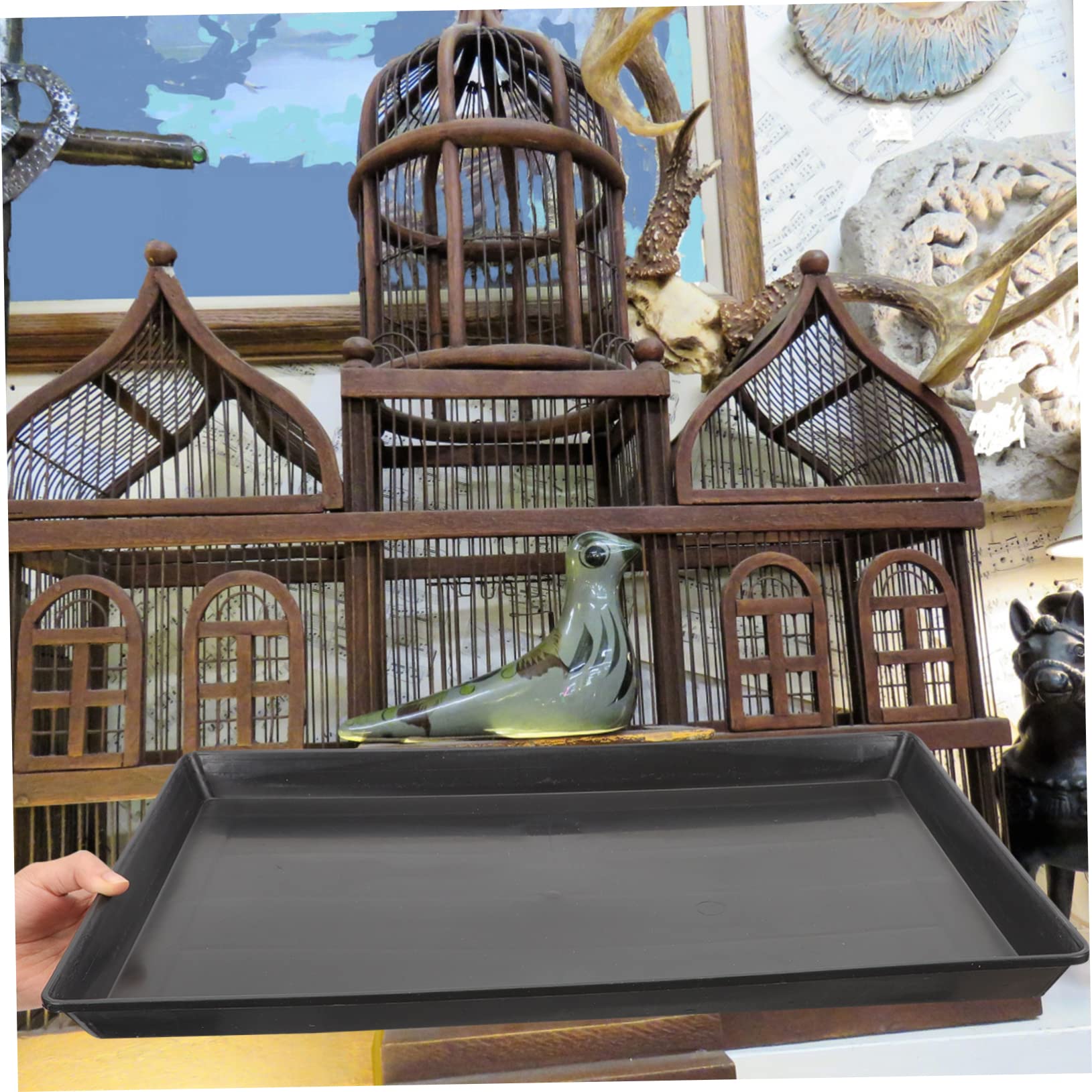 Garneck 2pièces Plateau De Cage pour Oiseaux Et Chiens Remplacement du Fond De Cage pour Petits Animaux Bac pour Éviter Les Salissures Et Faciliter Le Nettoyage