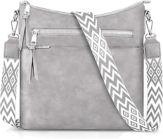 Sac Bandoulière Femme Cuir PU Sac a Main Femmes Bandoulieres avec Bretelle Amovible et Réglable Sacs Bandoulière Femme Pour Voyage Quotidien Travail École