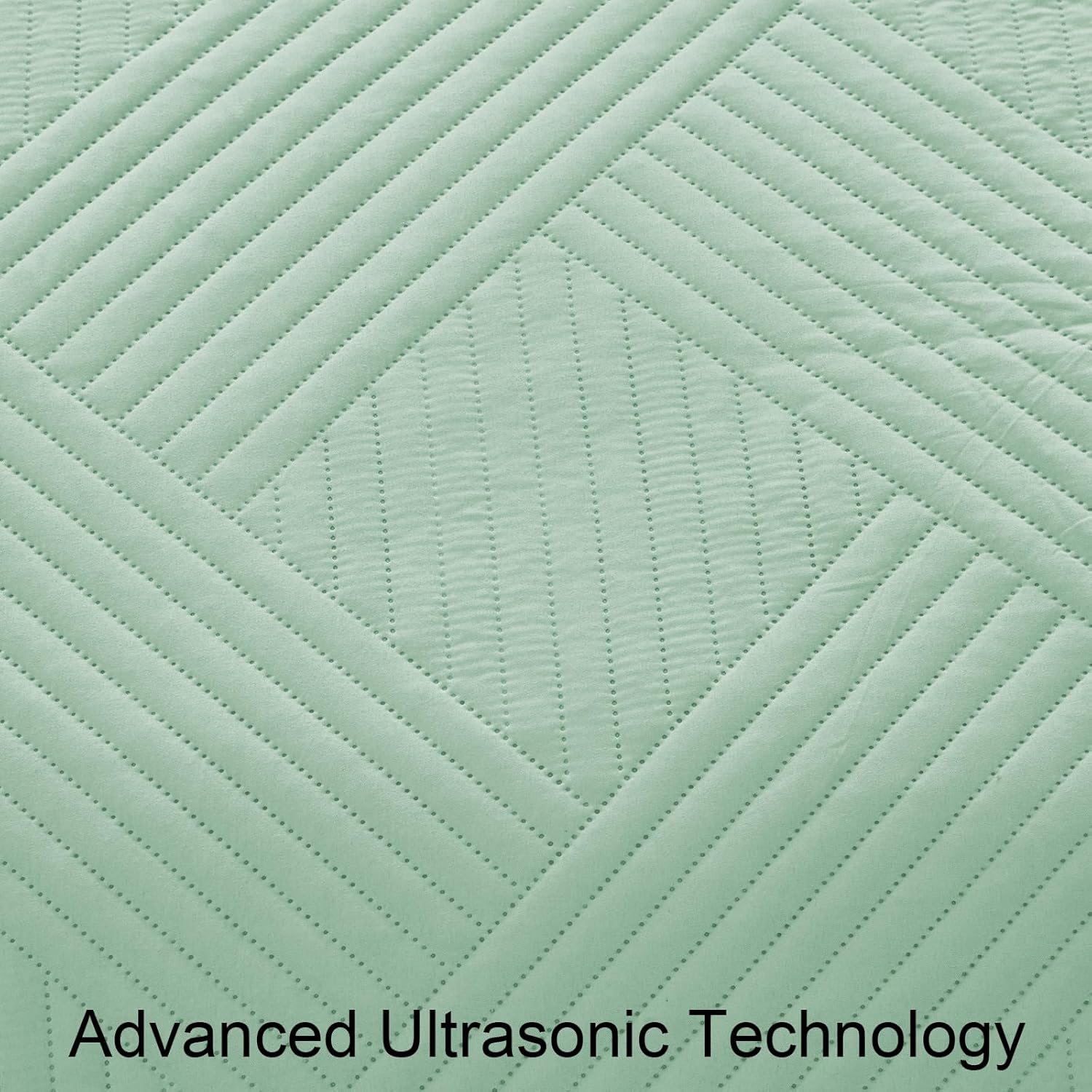 Whale Flotilla Twin Quilt Set, Soft Lightweight Quilts Bedspreads Coverlet with Embossed Pattern, Bedding Sets with Pillow Sham, Reversible Bed Cover for All Seasons, 68x88 Inches, Light Green - Image 6