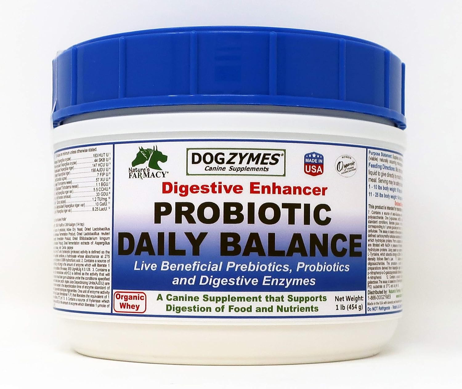 Dogzymes Dissolvable Powder Digestive Enhancer for Dogs, (1 Pound)