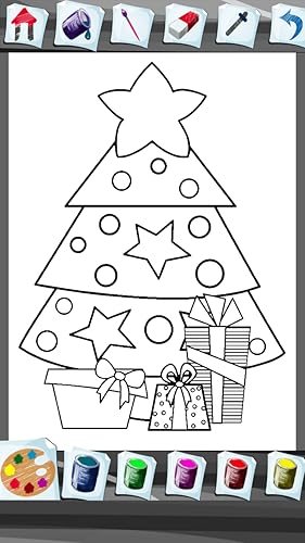 Livro de colorir de árvore de Natal
