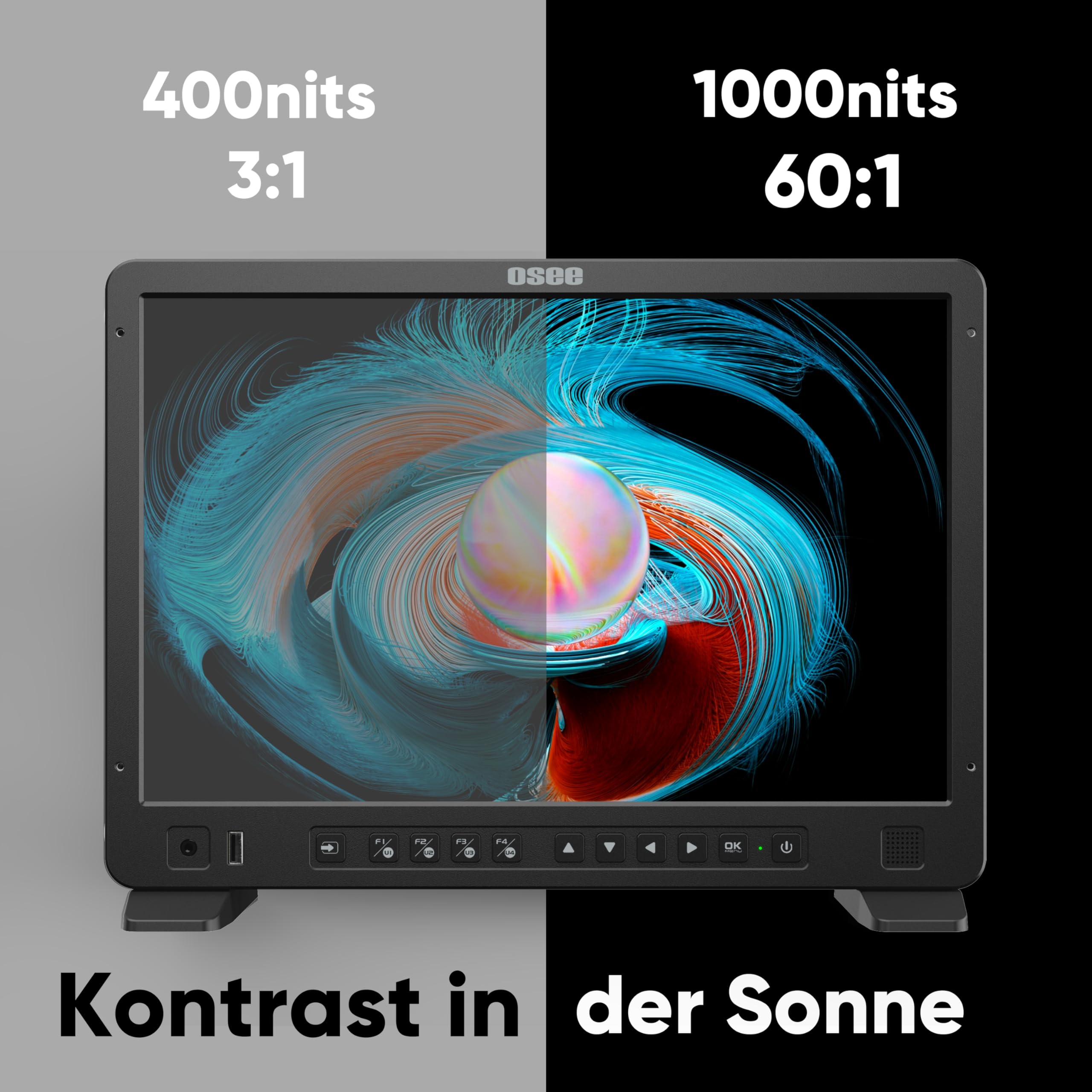 OSEE Megamon 15 15,4 Zoll Production Monitor Upgrade 1000 Nits 