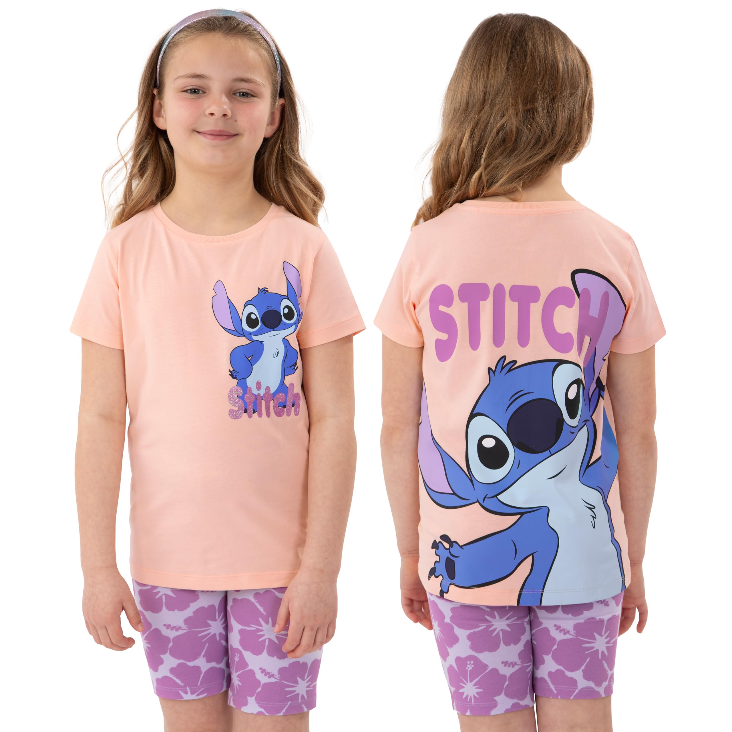 Disney Maglietta Ragazza E Pantaloncini, Maglietta Stitch Bambina E Shorts, Top Ragazza E Short Lilo E Stitch, Vestiti Bambina Etate