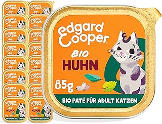 Edgard & Cooper Stückchen in Soße Katzenfutter Nass Adult getreidefrei hochwertiges Katzenfutter - Bio Huhn 85g (16er Pack) - Nahrhafte Innereien, Gesunde Zutaten, 0% Zuckerzusatz, 85g x 16 product image