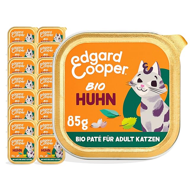 Edgard & Cooper Comida húmeda para Gatos (Pollo orgánico, 85 g x 16), orgánico, sin Cereales