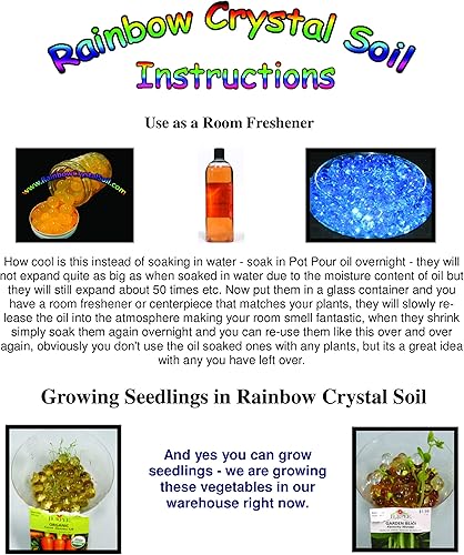 Miniatura 6 de Cuentas de agua de grado B de 2 x 1 libra, mezcla de bolsas con tierra, polímero súper absorbente de grado B que no mantiene la forma, así como de