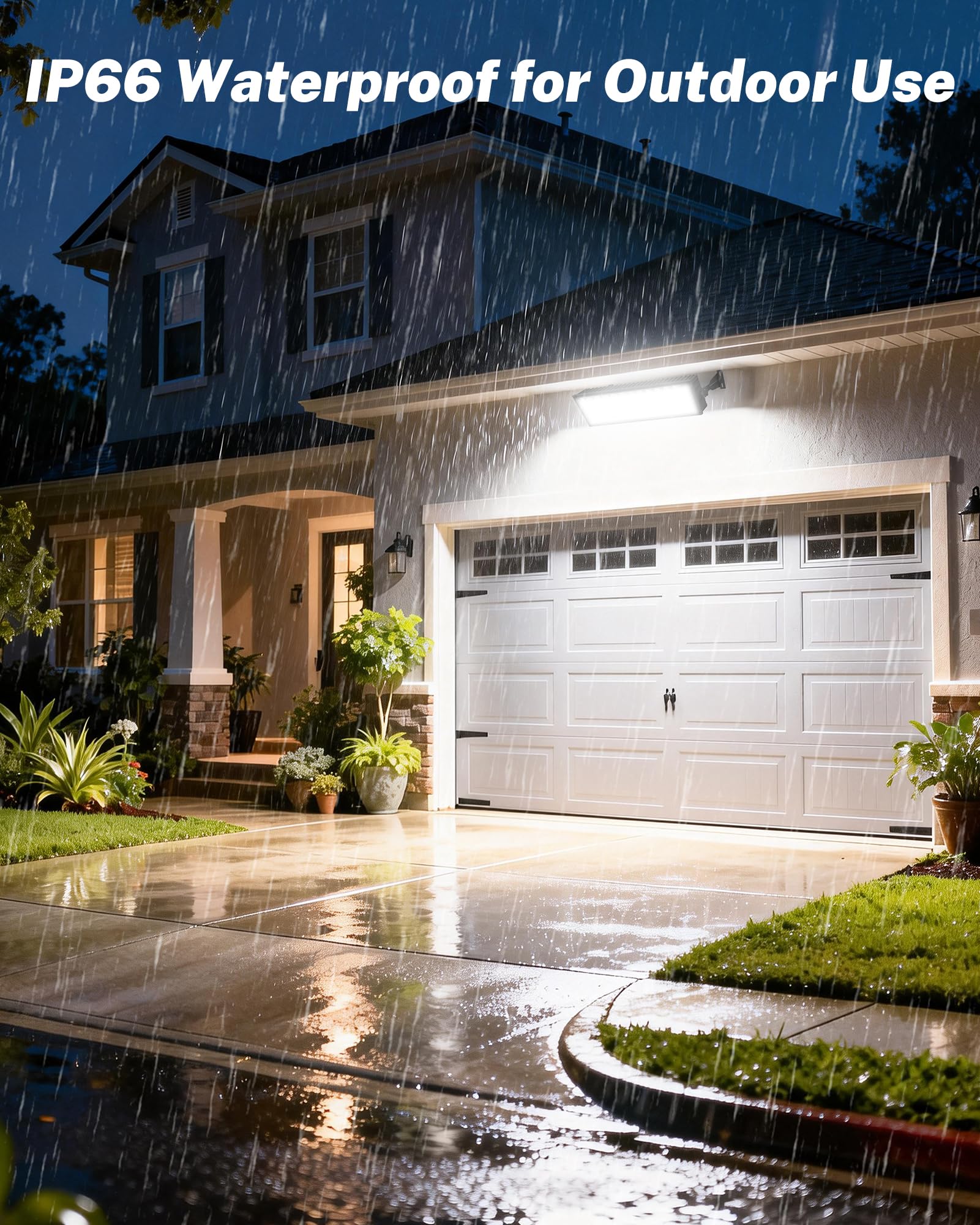 2 Pack LED Shop Lights 100W 14000LM 6000K Plug in Garage Light with 6FT Power Cord IP66 Waterproof — view 6