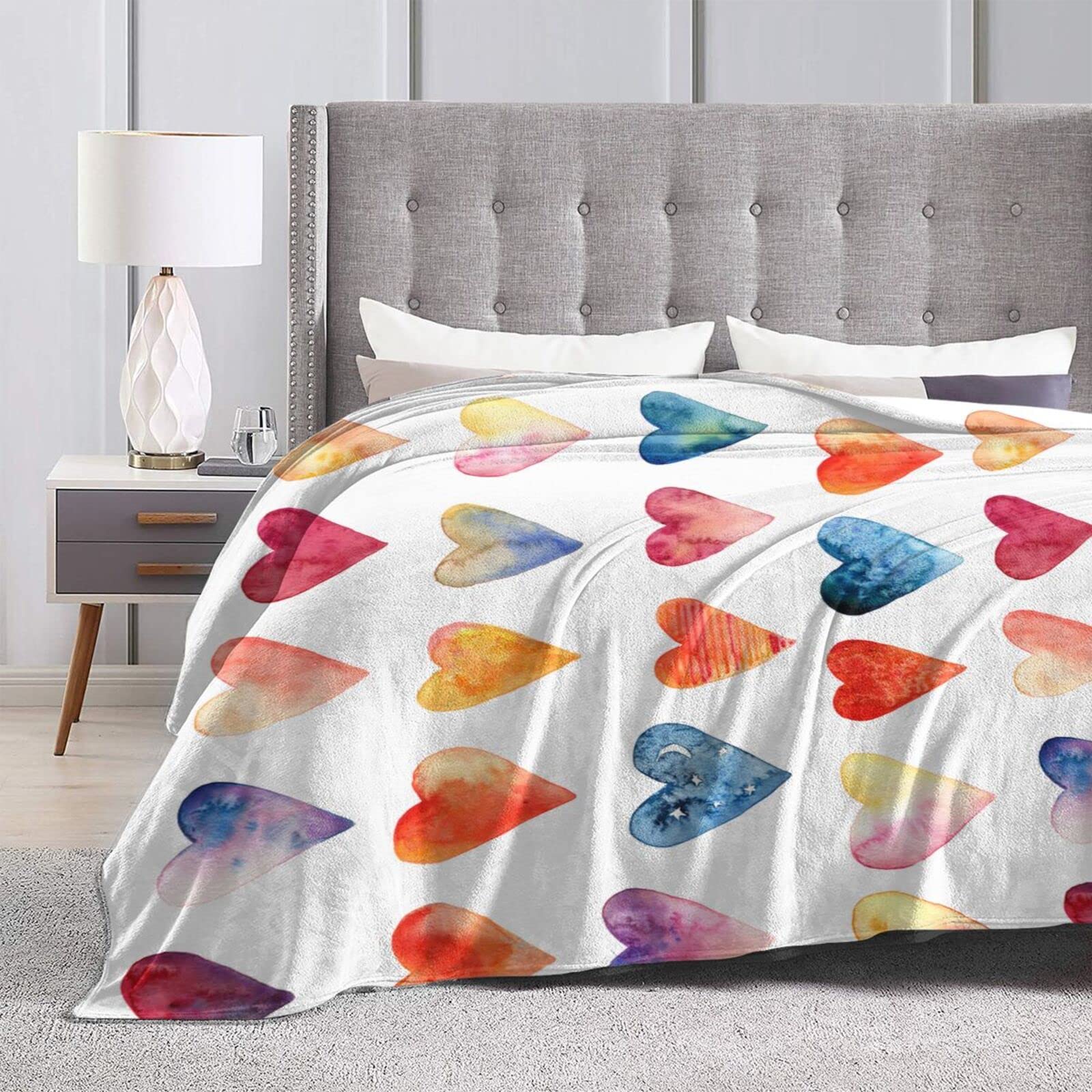 Gymnastikdecke Bunt Design - Superweich, Flanell-Fleece, 152x128 Cm, Für Sofa & Bett