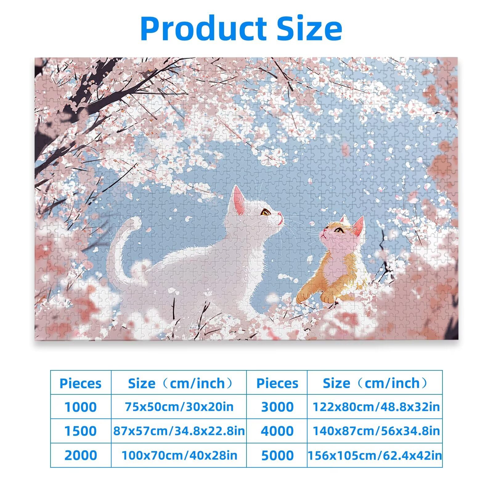 Puzzle 1000 elementów, kot, puzzle 1000 elementów dla dorosłych, drewniane puzzle dla dorosłych, z wykwintnym pudełkiem do pakowania, klasyczne puzzle, urocze dla całej rodziny, duże puzzle na