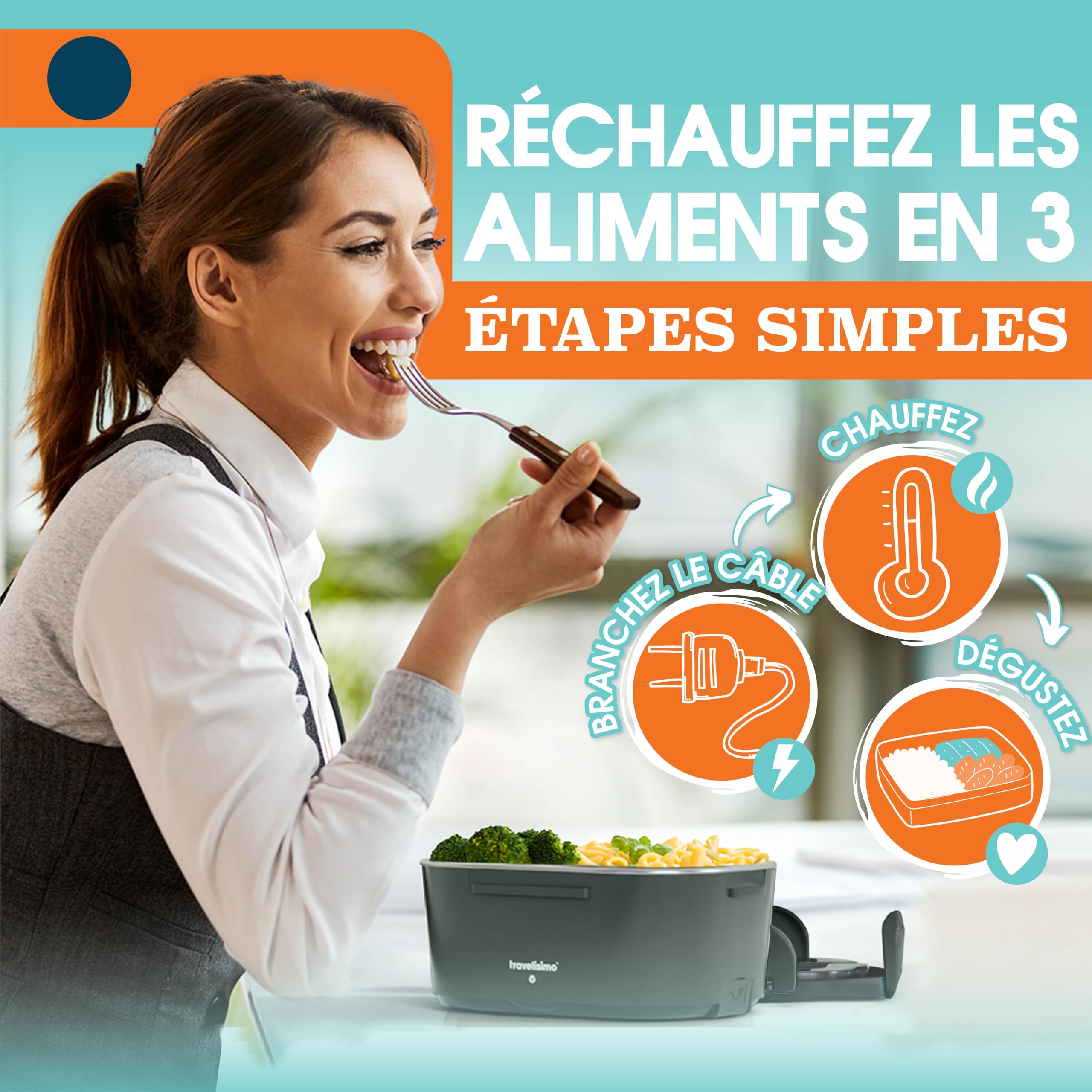 SOKTNEU Gamelle Chauffante 80W 3 en 1 Haute Puissance Lunch Box Electrique Isotherme 220V 24V 12V 1.5L Acier Inoxydable Portable Boîte Chauffante Repas pour Voiture Camion Bureau Travail SOKTNEU Gamelle Chauffante 80W 3 en 1 Haute Puissance Lunch Box Electrique Isotherme 220V 24V 12V 1.5L Acier Inoxydable Portable Boîte Chauffante Repas pour Voiture Camion Bureau Travail