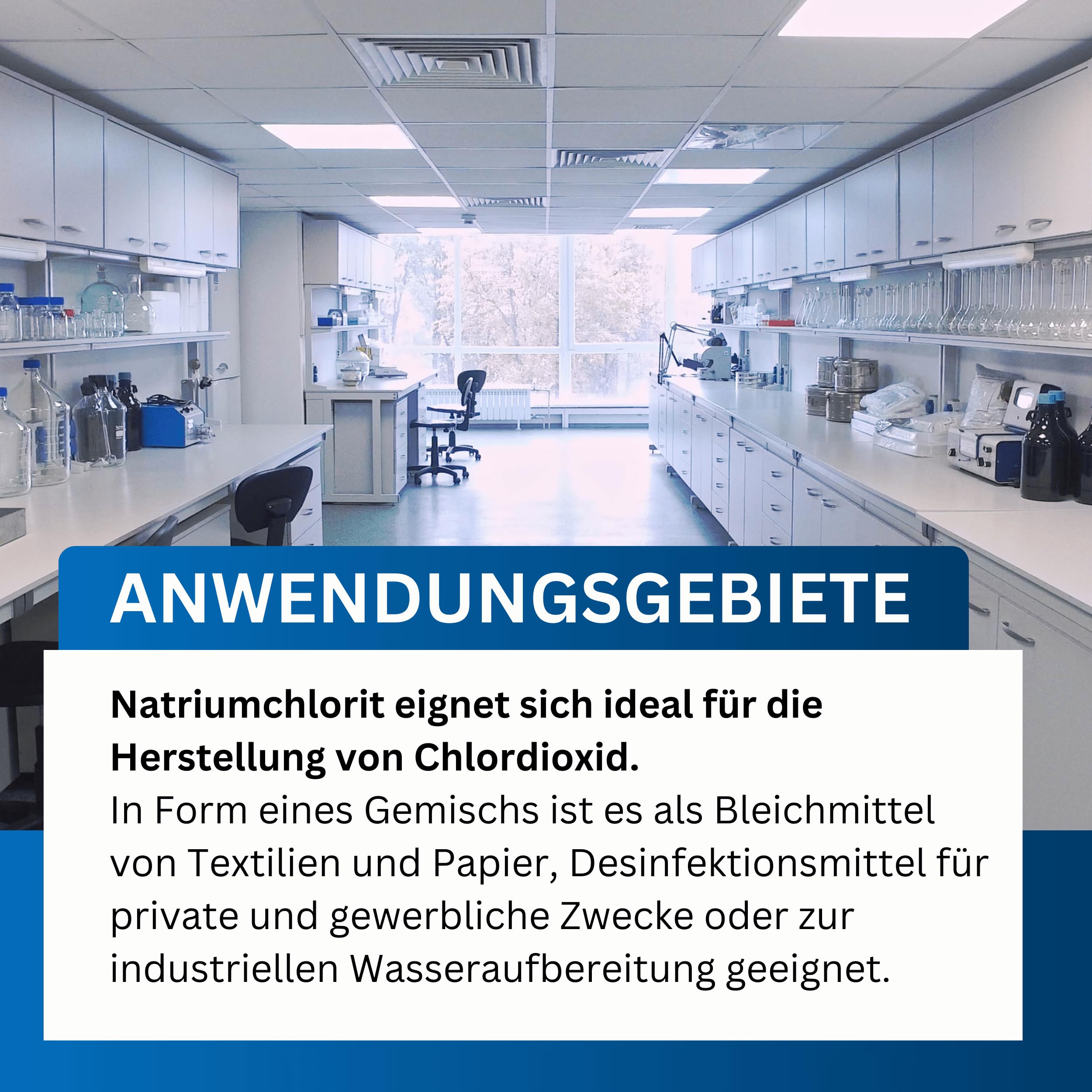 Natriumchlorit 25 % | Starkes Oxidationsmittel zur Herstellung von Chlordioxid | Für Wasseraufbereitung, Desinfektion & Bleichmittel | Technisches Konzentrat (2x 500ml)