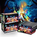 MEKER Fire Color Changing Packets - Fire Pit, Campfires, Outdoor Fireplaces, Bonfire - Fire Colorful Changing Fire - Perfect Fire Camping Accessories for Kids & Adults (24 Pack)