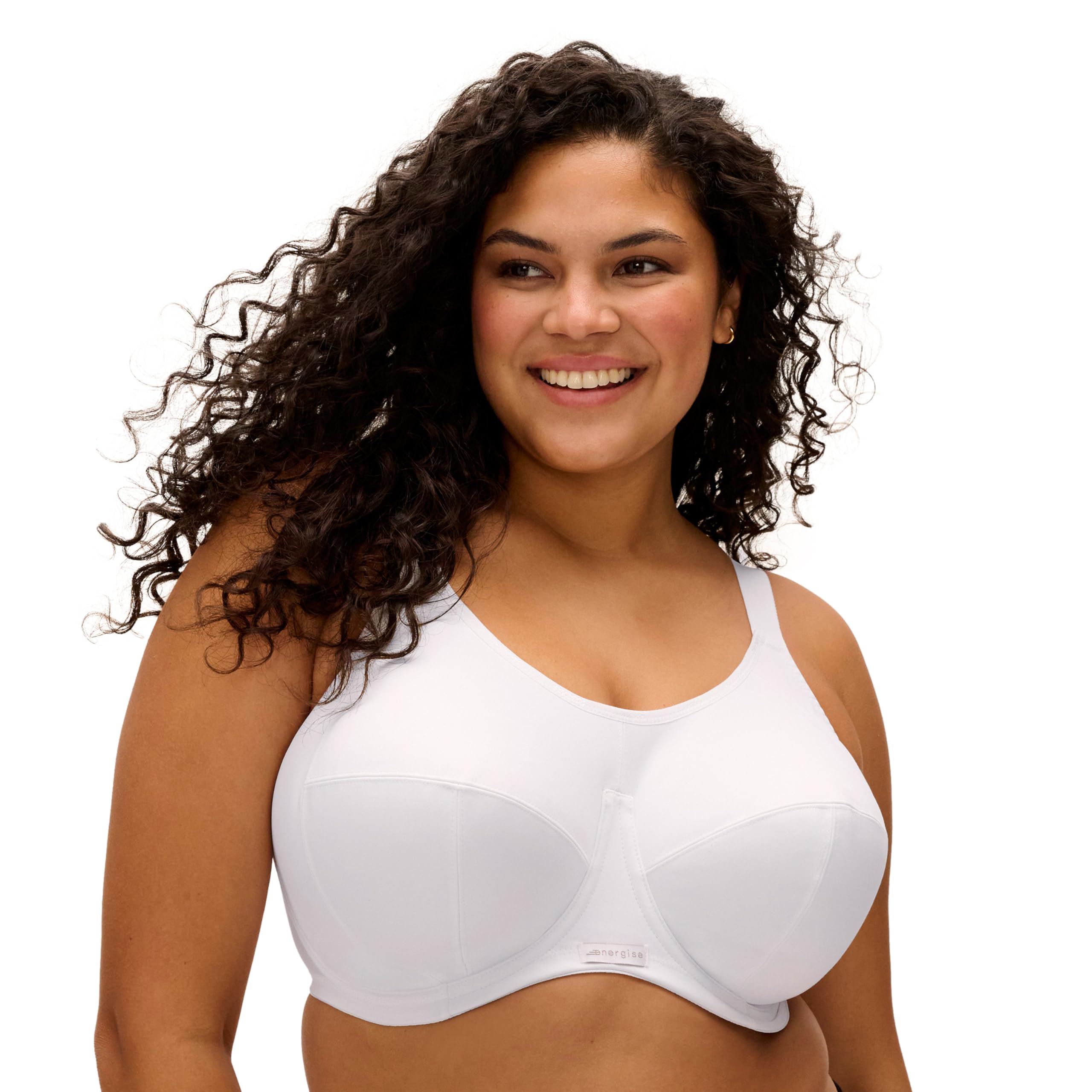 Elomi womens Full Coverage Sport Sports Bra, White, 46DD