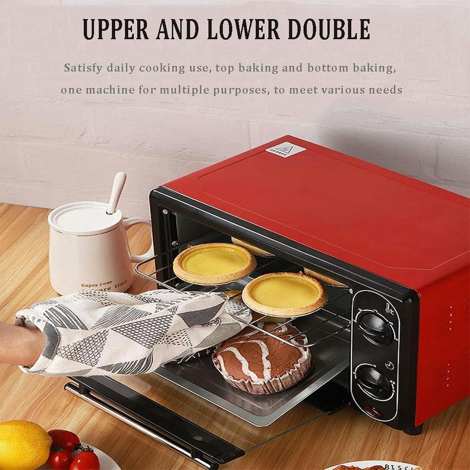 Mini 12 -Liter Oven, Small Multifunction Oven Heats Up Quickly To Save Time, Countertop Oven, Easy To Clean And Do Not Occupy Space, Convection Oven (mint Green)