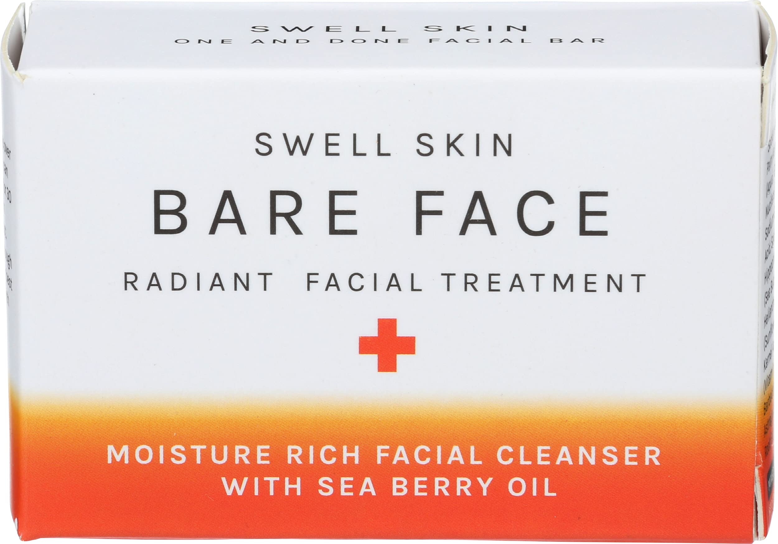 Swell SkinBare Face, Moisture-Rich Gentle-Cleansing Bar Soap for All Skin Types, Face Soap Enriched with Sea Buckthorn Seed Oil for Radiant, Even-Toned, Well-Hydrated Skin, 2.25oz Acne Soap Bar