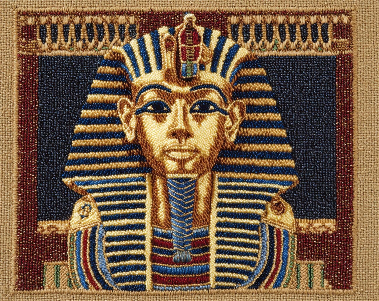Axiangzik F N.lanshan Diy Tapestry Kits Or Adults Vintage Egyptian King Latch Hook Rug Making Kit Or Adults Kids,Cross Stitch Set Carpet Tapestry Needlework 100X140cm