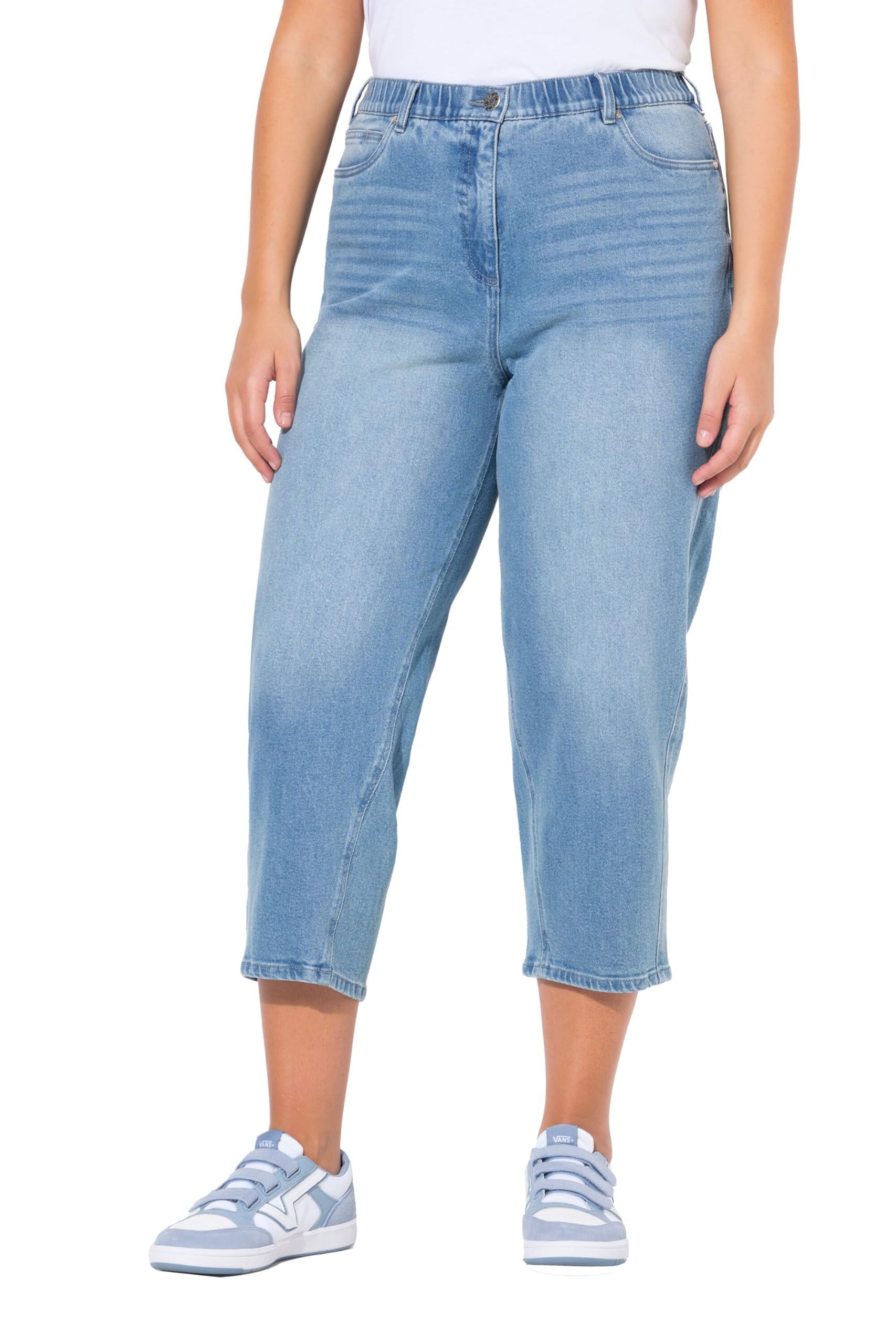 Ulla Popken Mom-jeans, Konisches Bein, Komfortbund Jean denim Femme