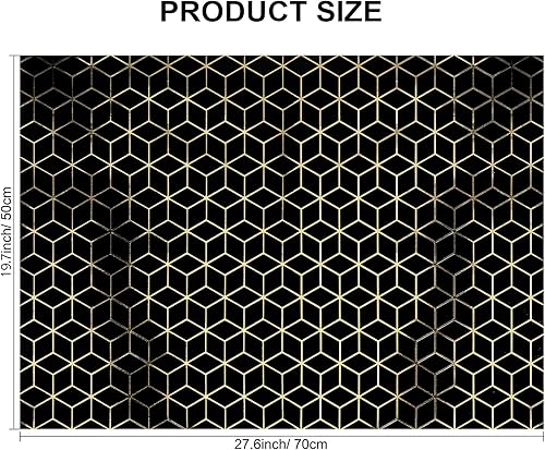 Miniatura 2 de Qpout 3 hojas de papel de regalo de papel de estraza de 27.6 x 19.7 pulgadas, diseño negro, blanco y gris, para cumpleaños, baby shower, boda, día