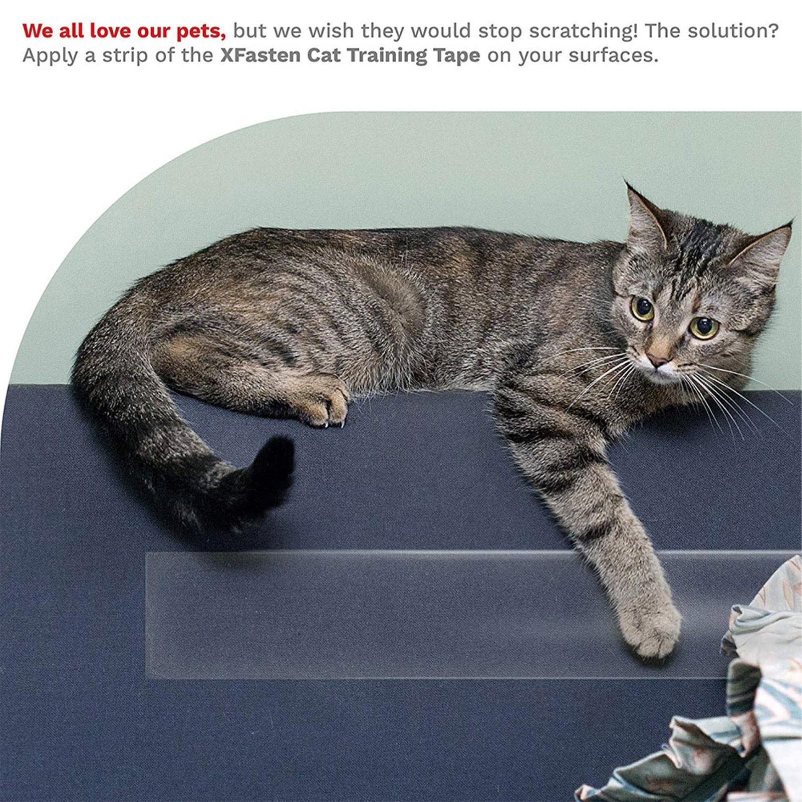 Meubelbescherming kattenkrabber - anti-kras stickers, kattenbanken dubbelzijdig plakband | herbruikbare bankbescherming huisdierenmeubels, waterdichte bescherming voor transparante