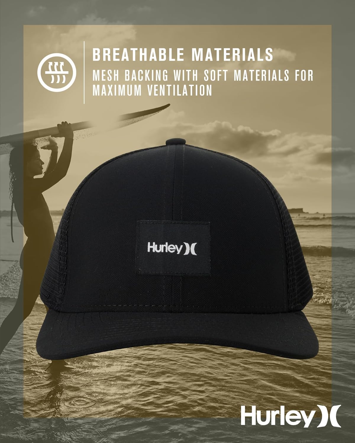 Hurley Mens Dri-fit Baylin Baseball Hat - Image 4