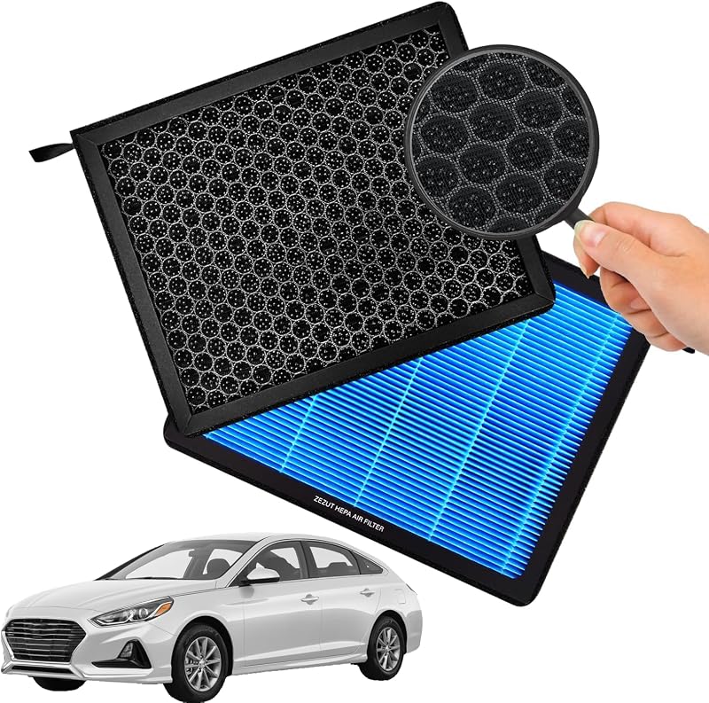 Filtro de ar-condicionado de cabine ZEZUT com carvão ativado CF12151 para Hyundai Sonata 2015–2019 não híbrido – 1 unidade