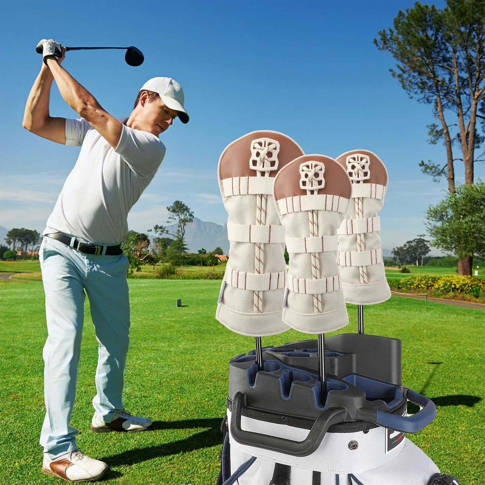 Fundas para putter de golf, protector de cabeza de conductor, mazos de golf, fundas para cabeza de golf, protectores de palos de golf, protector de putter