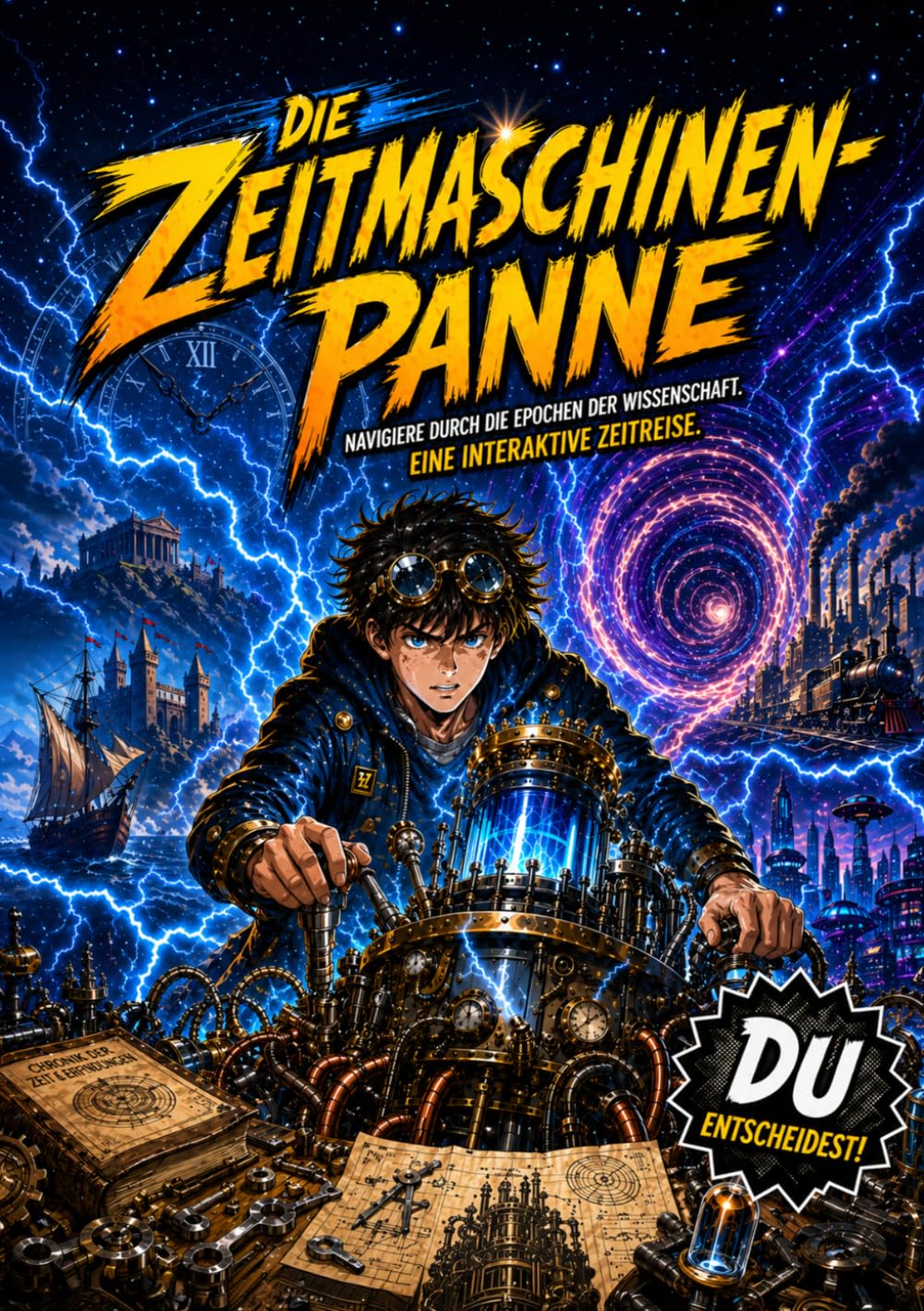 Die Zeitmaschinen Panne. Navigiere durch die Epochen der Wissenschaft und starte eine interaktive Zeitreise.: Das spannende 'Du entscheidest ... und Wissenschaftsgeschichte verknüpft.