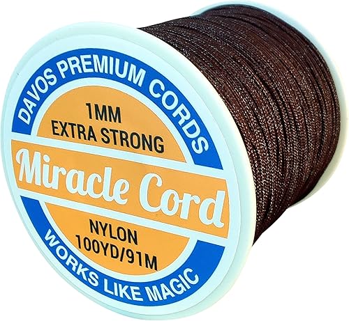 Miniatura 1 de Cordón de nailon de 0.039 pulgadas (0.039 in), multiuso, extra fuerte, hilo trenzado, joyería, collar, pulsera, hacer cuentas, manualidades,
