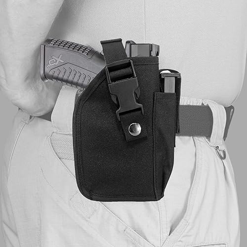 Miniatura 8 de Funda universal para cinturón para pistolas con láser o luz debajo del barril para pistolas medianas de tamaño completo