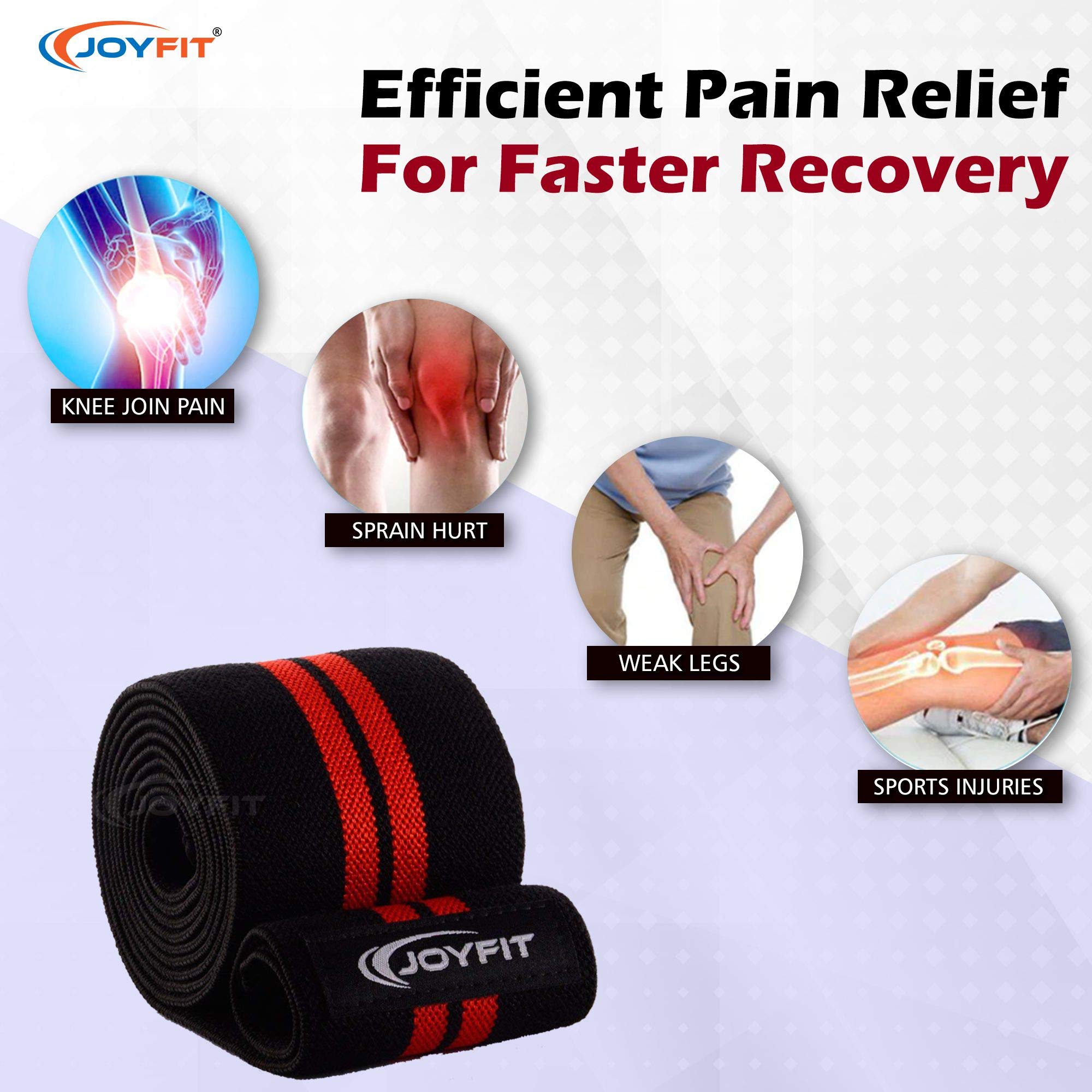 Buy Joyfit Knee Wraps for Home & Gym Training, Powerlifting