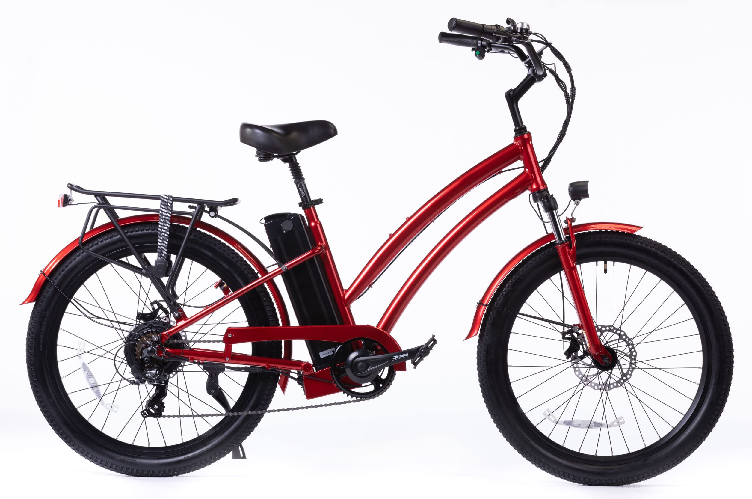 NARRAK S115 Red - 48V500W13AH 26" Beach Cruiser Electric Bicycle