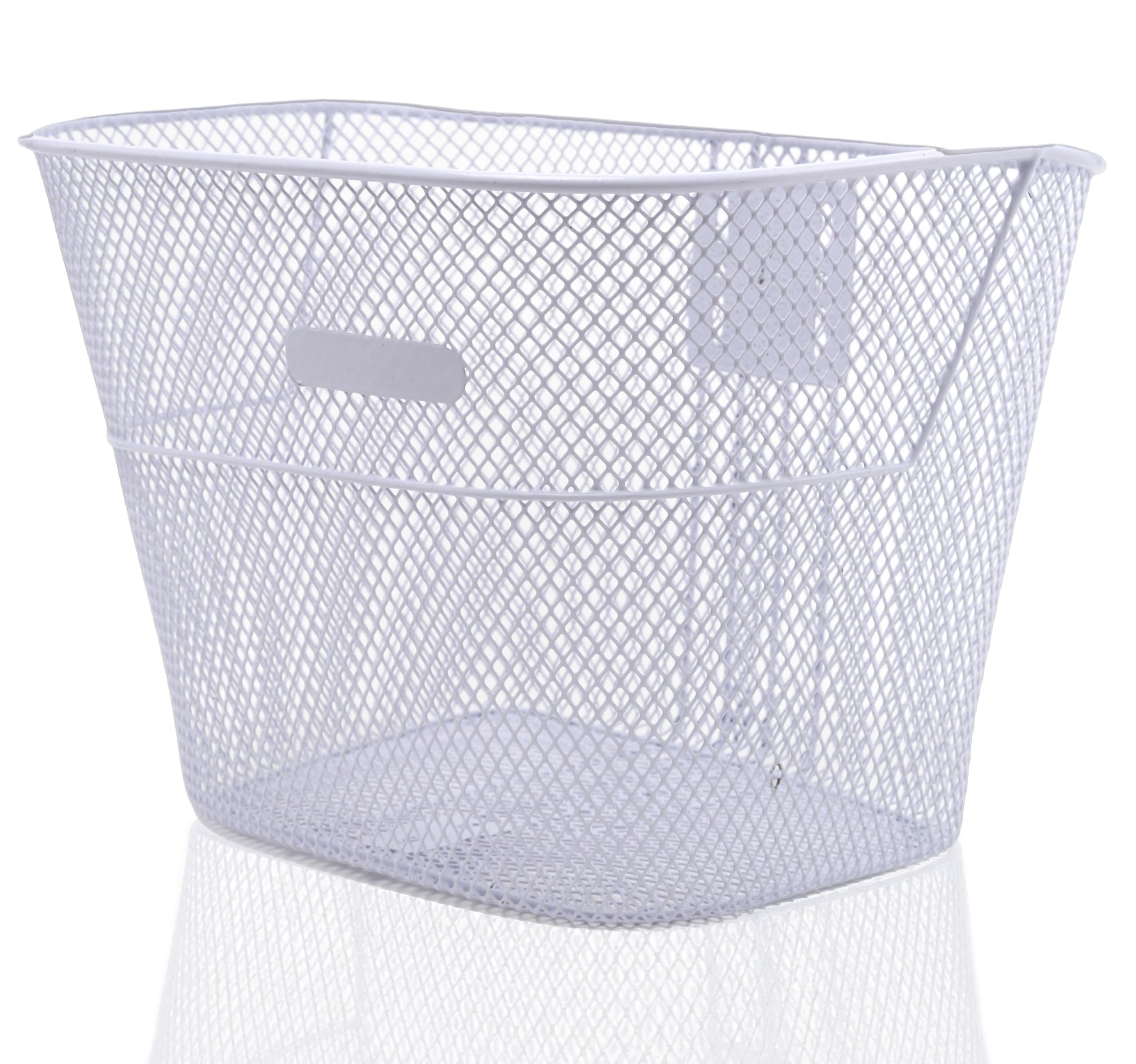 IPEA Panier Vélo Avant Blanc en Maille Métallique - 31 x 24 cm - Design Minimal - Panier Porte-Bagages pour Vélo Classique et Vélo de Montagne - Léger, Robuste, Antirouille - Porte-Objets