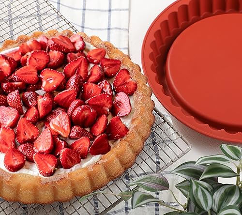 Miniatura 9 de Webake - Molde de silicona para tartas (9,5 pulgadas, antiadherente, para pizza)