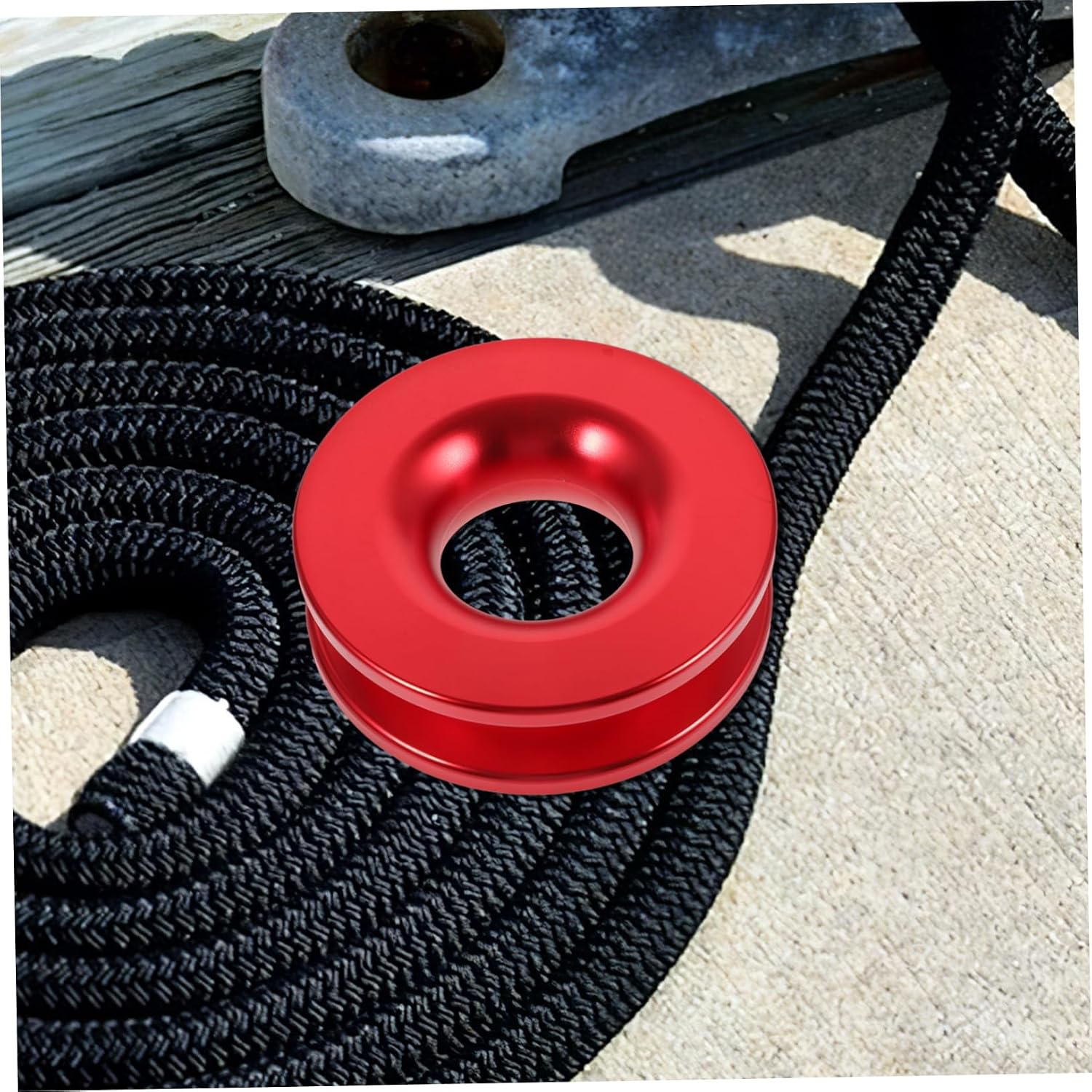 Luxshiny Aluminum Alloy Winch Snatch Towing Ring for Truck Recovery