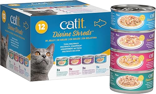 Miniatura 6 de Catit Divine Shreds in Jelly, comida húmeda prémium para gatos, pollo con hígado y brócoli