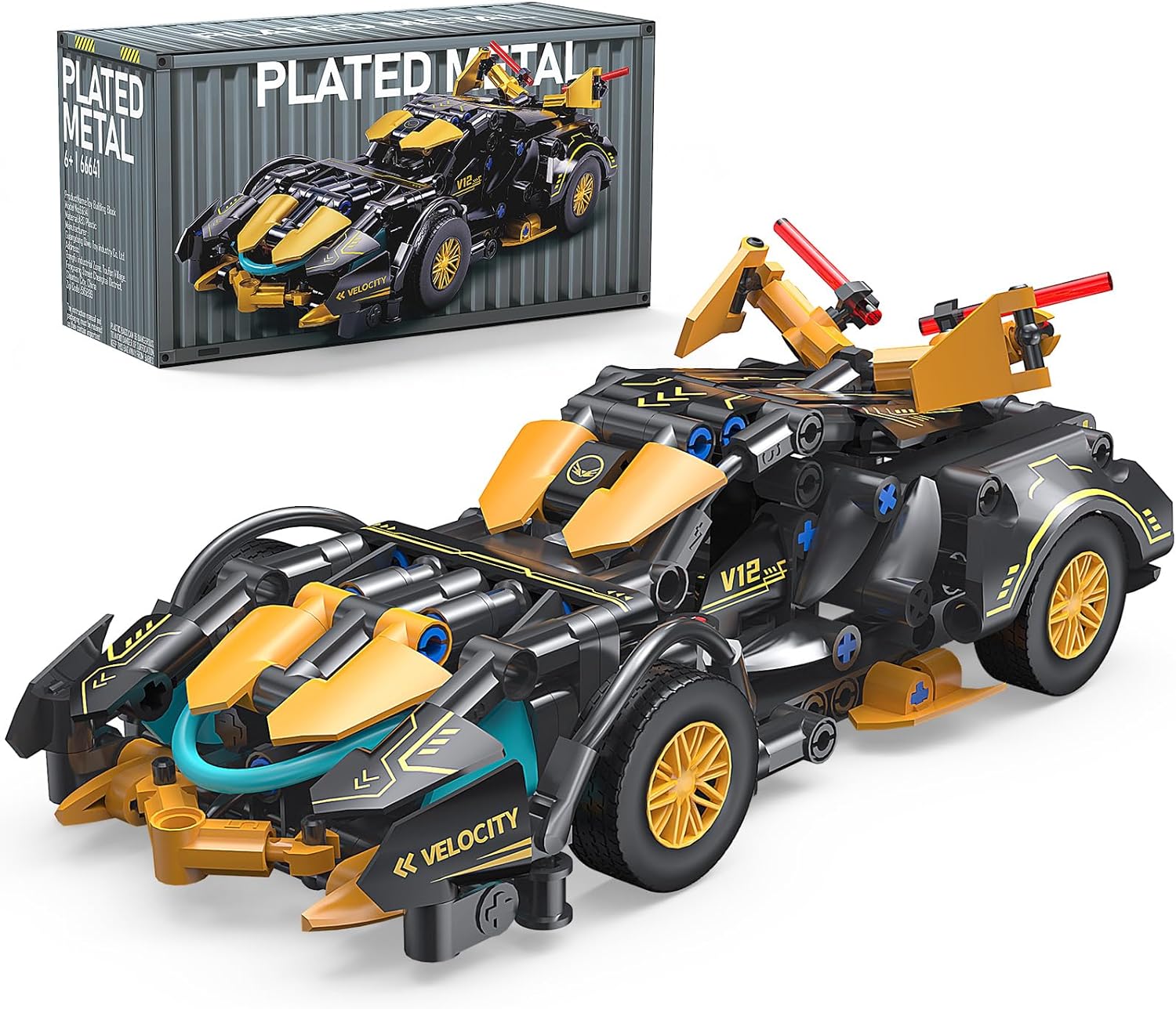 Racing Car Building Set, 1:18 MOC Building Car Toy – Car Building Kit for Boys' Birthday Gift Car Model, Sports Car Construction Kit for Ages 6+