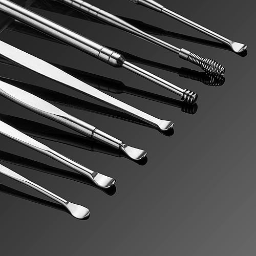 Miniatura 6 de Kit de 8 piezas de eliminación de cera de oído, juego de herramientas de limpieza de oídos, herramienta removedor de cera de oído con un cepillo de