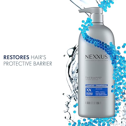 Miniatura 3 de Nexxus Therappe Champú hidratante para cabello seco sin silicona proteína hidratante fusión con proteína de elastina y caviar verde 338 onzas