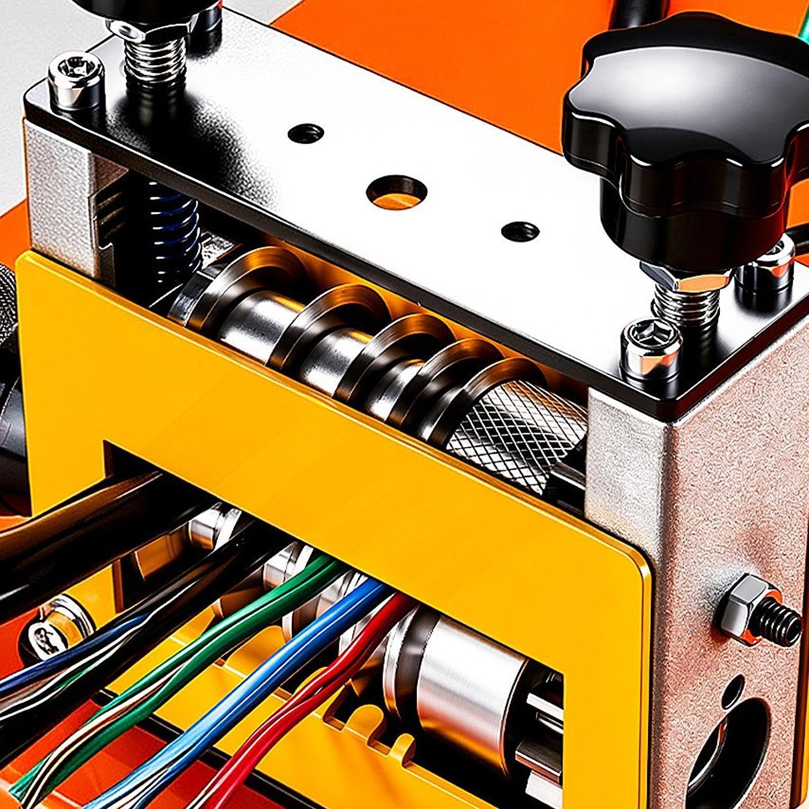 Máquina Manual para Pelar Cables de Cobre Reciclados, con Rodillos Ajustables Y Antideslizantes para Cables de hasta 6 Mm Cuadrados. Adecuada