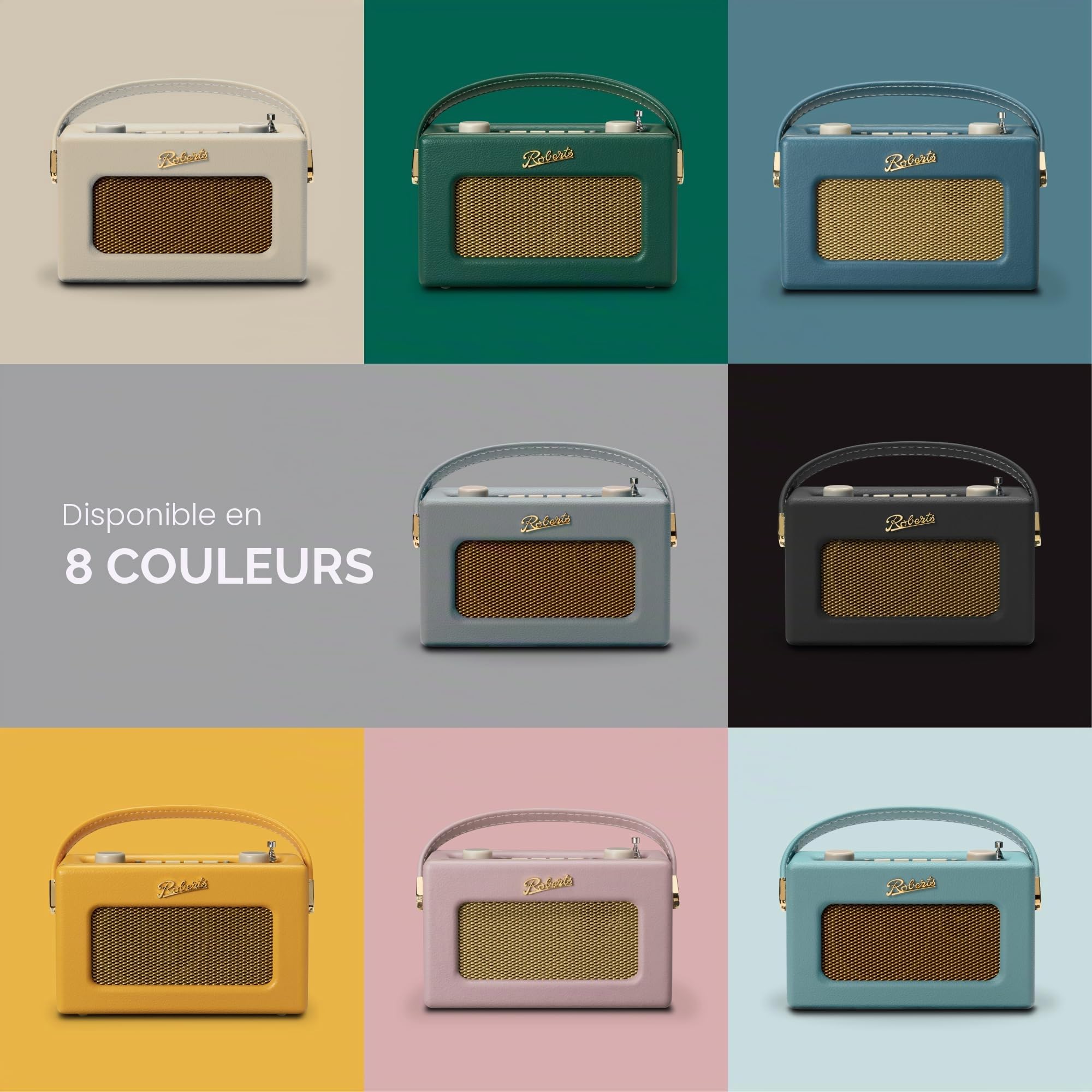 Roberts Revival UNO Radio numérique FM/Dab/Dab+ avec Bluetooth, Bleu Sarcelle
