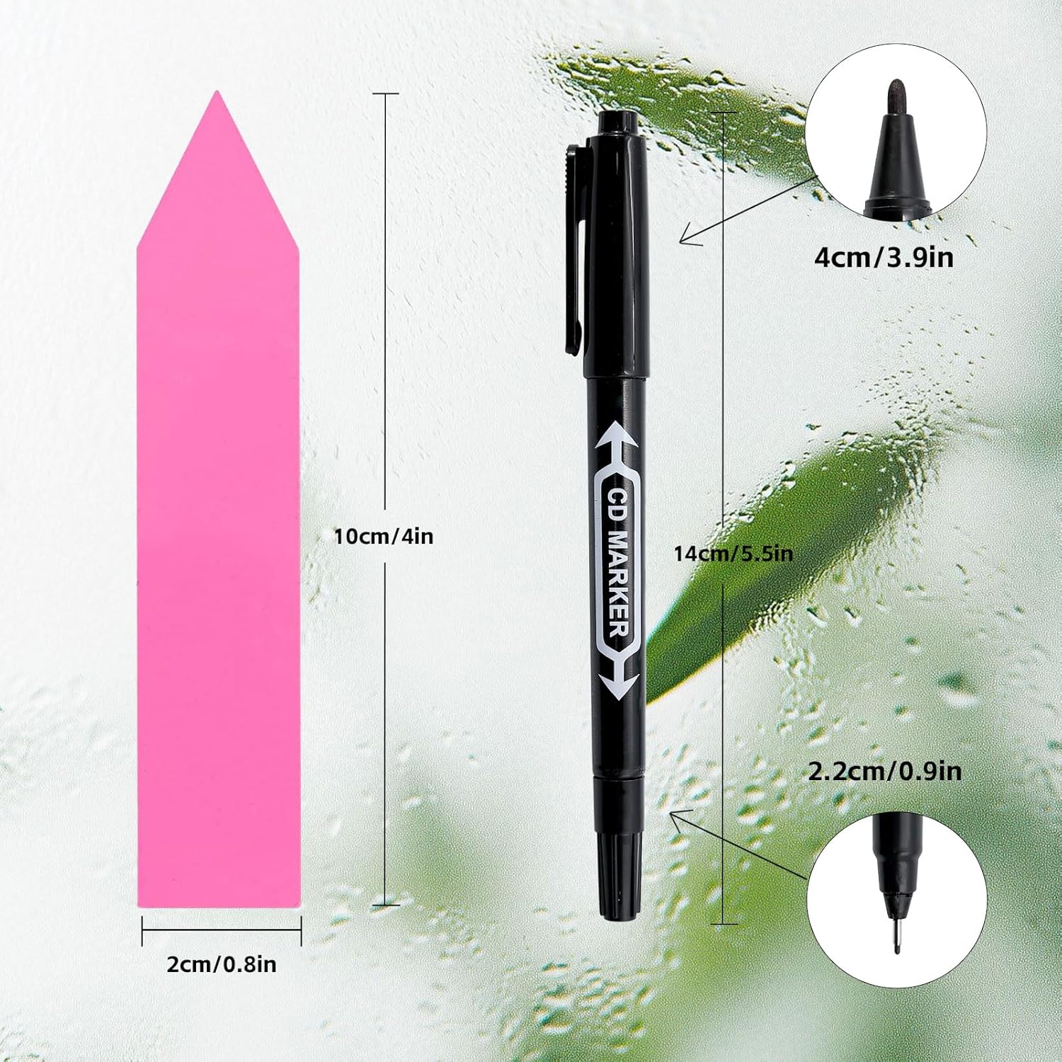 Plant Markers Garden Labels 1000 Pcs Plastic Plant Labels Name Tags with Permanent Marking Pen for Seedlings Outdoor Nursery Garden Identification Stakes Tags Pot Marker 5 Colors - Image 3