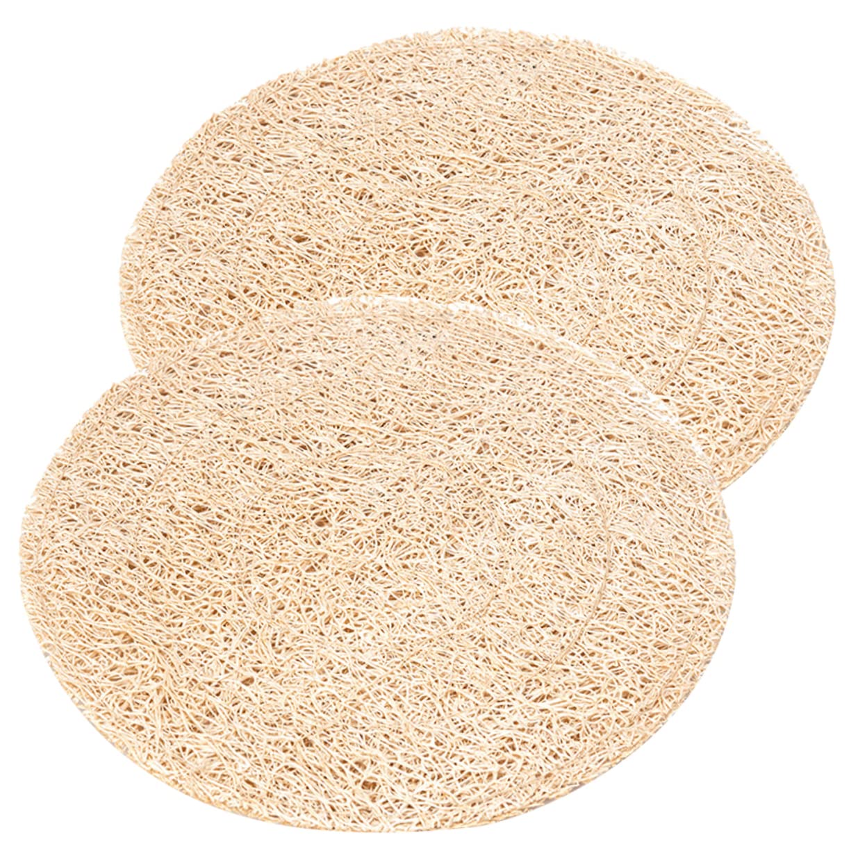 Alipis 10pièces sous-Verres Loofah Design Anti-dérapants Sets De Tapis De Tasse Ronds Isolés Et Résistants Chaleur Parfaits pour Maison Le Bureau Restaurants