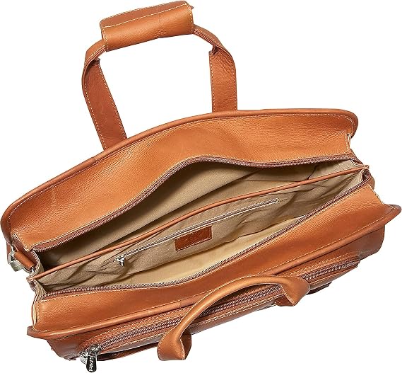 Piel Leather Half-Moon Portfolio, Saddle, One Size