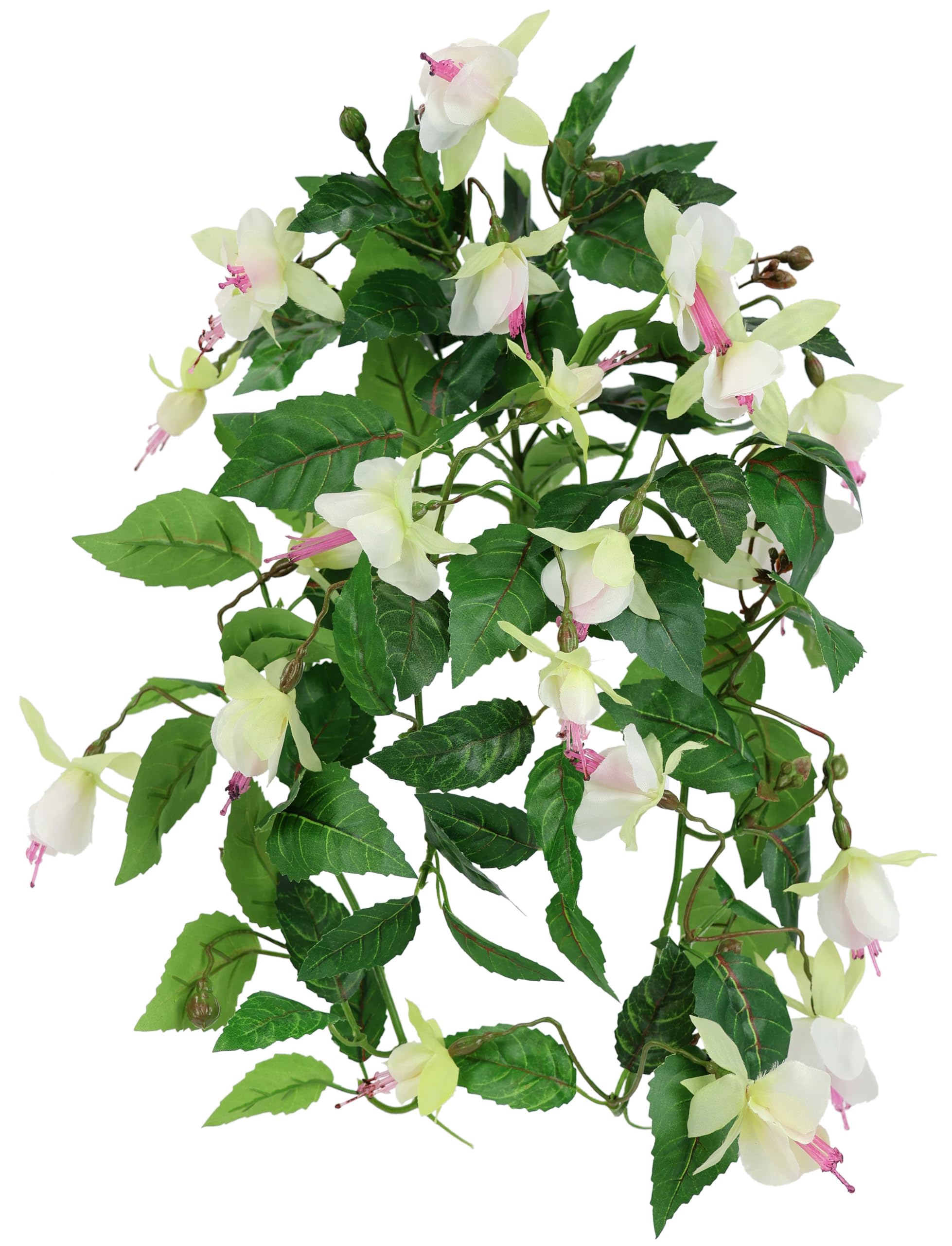Amazon.de: Kunstblumen Hnge-Pflanze mit Blten Knstliche Blumen  Seidenblumen Sommerblher Hngeblume Hngend Seidenblumen Kunstpflanzen  Terrasse Balkonpflanzen Terrassendeko, wei