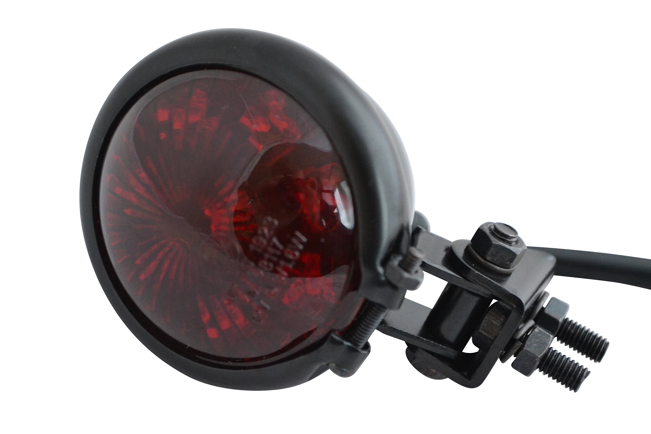 Fanale Posteriore LED Cromo 60mm Per Moto Custom – Stop E Luce Di Coda Con Lente Fumé