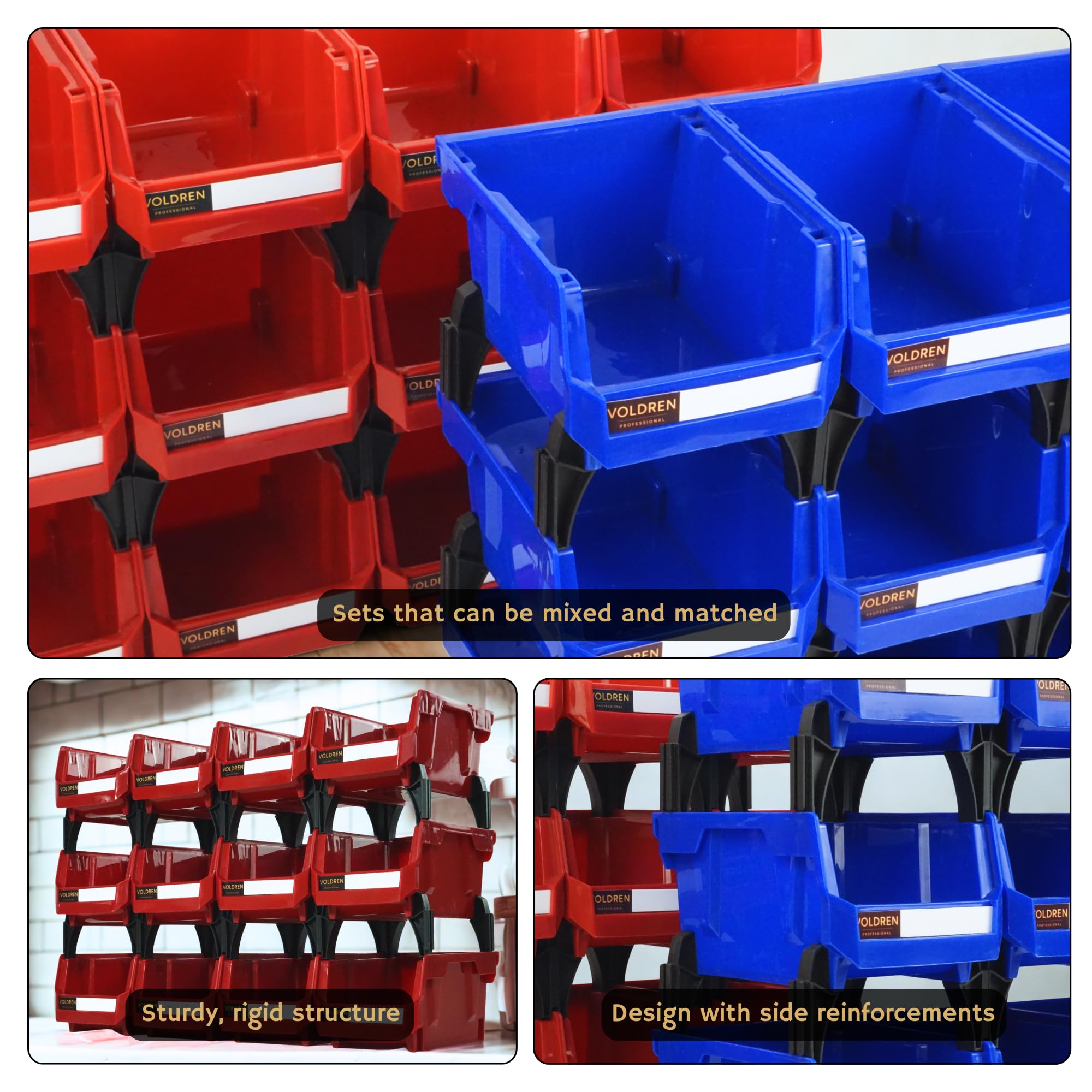 Etagère murale rangement outils, Organisateur de vis, Rangement Empilables Atelier Garage avec Panneaux Muraux, Étagère à tiroirs pour outils, Étagère à outils murale (noir, 12)